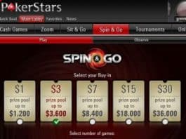 Spin and Gos Eroding PokerStars&#8217; Cash Game Traffic