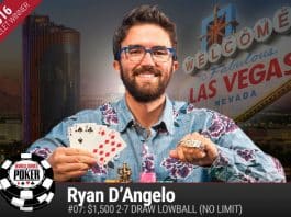 WSOP: Ryan D&#8217;Angelo Wins First Bracelet, Addamo Leads $1500 NLHE