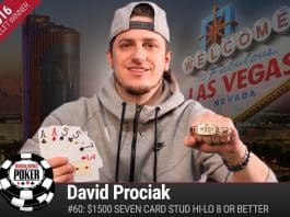 WSOP: Dark Horse David Prociak Wins $1,500 Stud Hi-Lo Bracelet