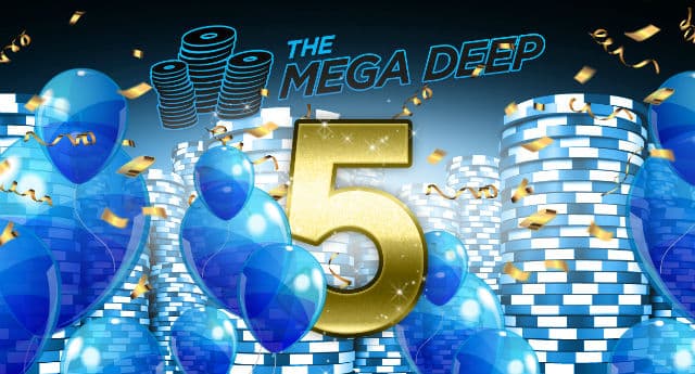 888 Poker Guarantees $500,000 for Mega Deep Fifth Anniversary