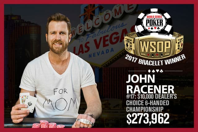 WSOP: John Racener Wins First Bracelet, Millionaire Maker Underway