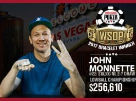 WSOP: John Monnette Takes Down $10K No Limit Deuce for Third Bracelet