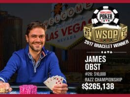 WSOP: James Obst Breaks Through for First Bracelet in $10K Razz