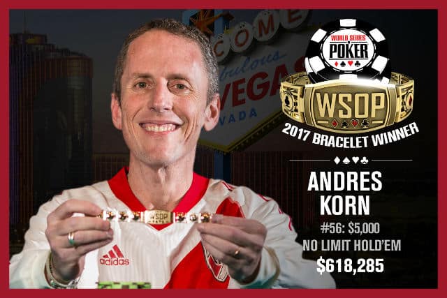 WSOP: Andres Korn Wins Gold for Argentina, $50K PPC Underway