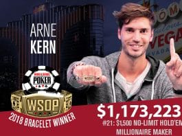 WSOP: Arne Kern wins MILLIONAIRE MAKER for $1.17M