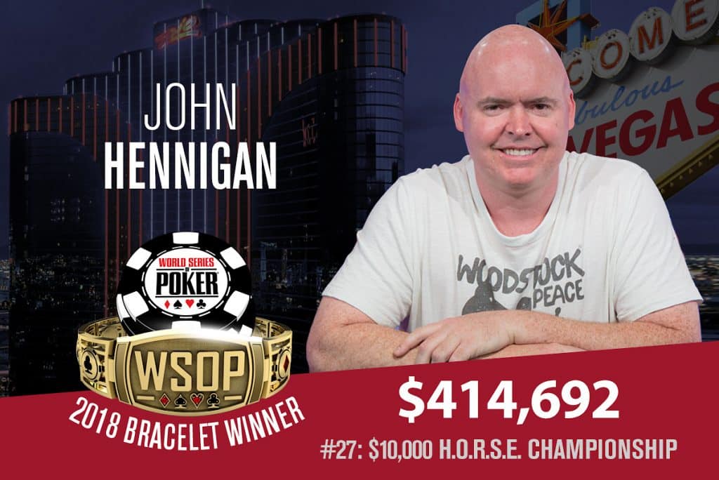 WSOP: Hennigan Rides the $10K HORSE., Addamo Runs Marathon