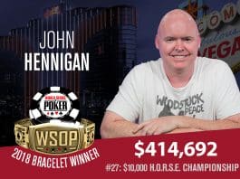 WSOP: John Hennigan Making Moves in Player of the Year Race