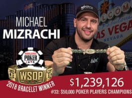 WSOP: Michael Mizrachi Wins Third $50K PPC Title ($1.23M)