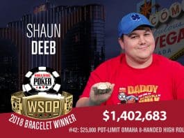 WSOP: Former #1 Shaun Deeb Wins $25K PLO For 3rd Bracelet ($1.4M)