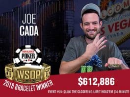 WSOP: Cada Closes Out Epic Series, $1 Million One Drop Get Underway