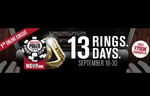 WSOP Circuit Goes Online: 13 Rings, $700K Guaranteed, GCC Seats