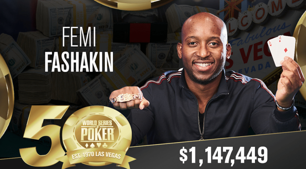 Nigerian-Born Femi Fashakin Lives Poker Dream, Turns $500 Into $1M