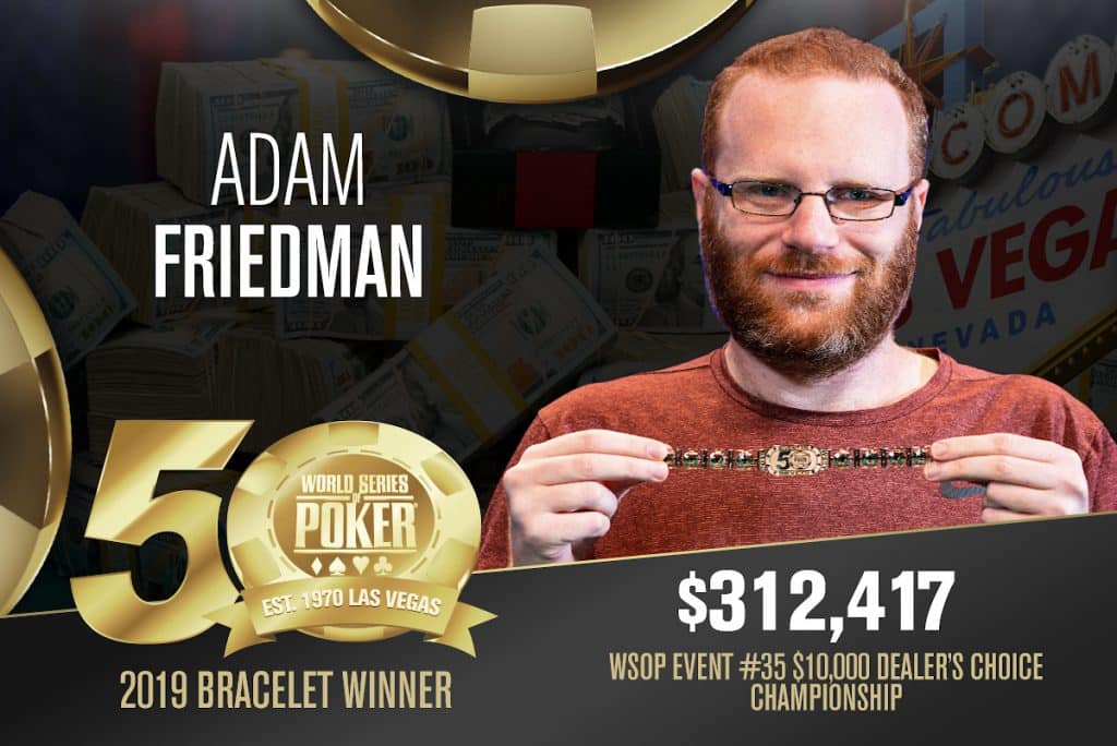 WSOP: Adam Friedman Goes Back-to-Back with $10K Dealers Choice Win