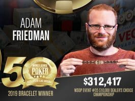 WSOP: Adam Friedman Goes Back-to-Back with $10K Dealers Choice Win