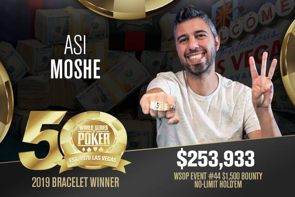 WSOP: Asi Moshe Earns Third Bracelet with $1,500 NLHE Bounty Win