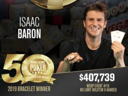 WSOP: Isaac Baron One of Four First-Time Bracelet Winners Saturday