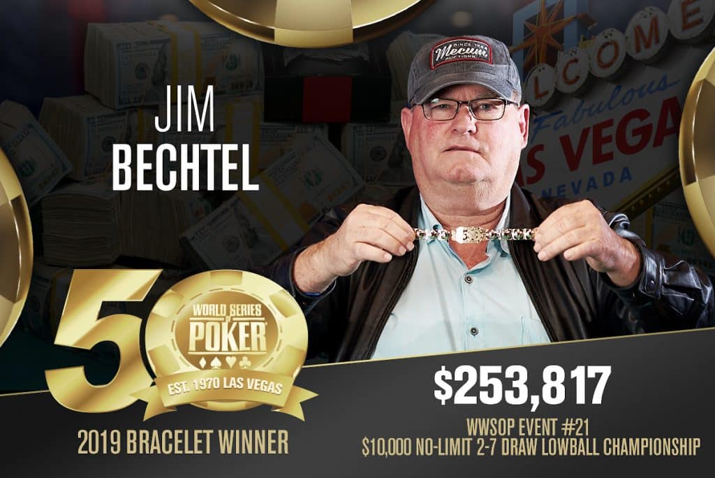 WSOP: Former Main Event Champ Jim Bechtel Wins No Limit 2-7