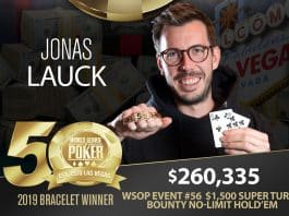 WSOP: Jonas Lauck Wins First Bracelet; $50K PPC Begins