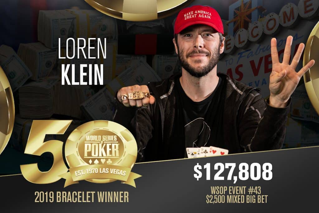 WSOP: Loren Klein Secures Record-Tying Fourth Bracelet