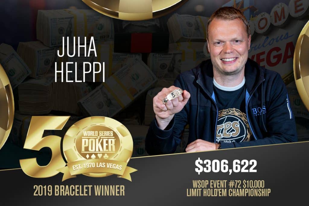 WSOP: Juha Helppi, Joao Vieira Grab First Gold Bracelets