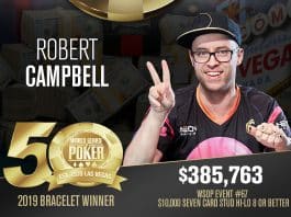 WSOP: Robert Campbell Wins Second 2019 Bracelet, Grabs POY Lead