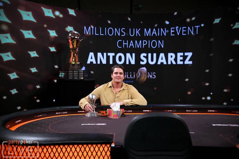 Sweden&#8217;s Anton Suarez Wins partypoker MILLIONS UK for $1M Score