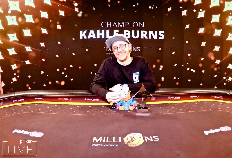 Kahle Burns Begins 2020 with partypoker MILLIONS UK High Roller Win