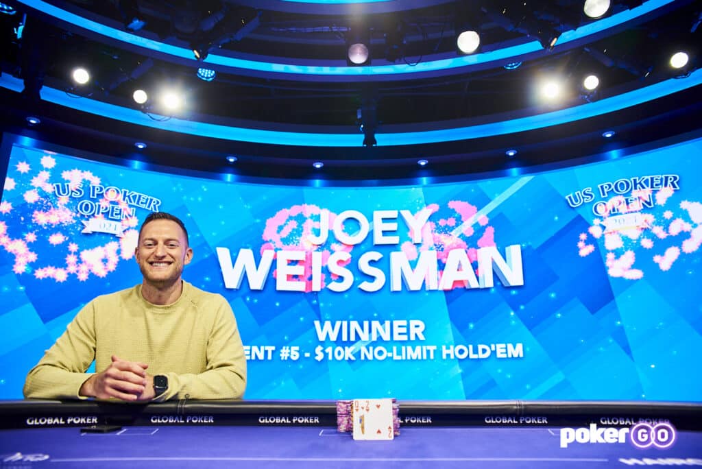 Joey Weissman Scores Huge Comeback to Win U.S. Poker Open Event #5