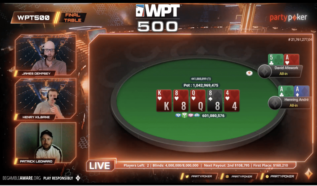 WPT500 Online Champ David Afework Disqualified by partypoker