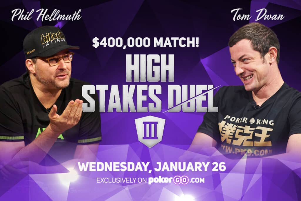 Phil Hellmuth and Tom Dwan Renew Rivalry In All-New High Stakes Duel on January 26