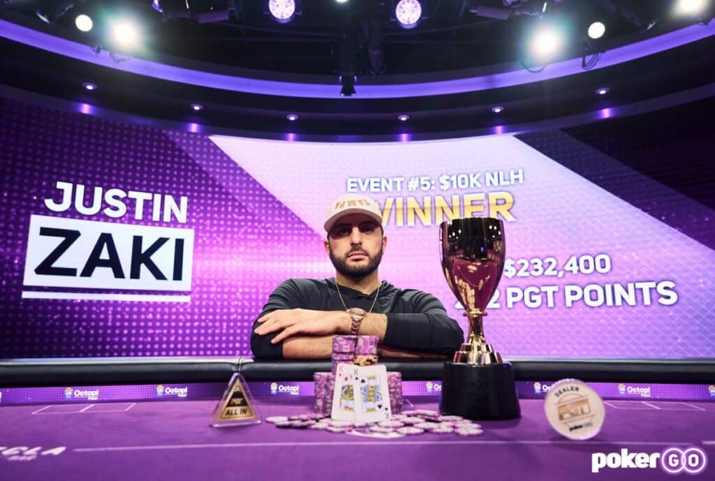 PokerGO Cup Event #5 Title Taken by Justin Zaki for $232,000 Top Prize